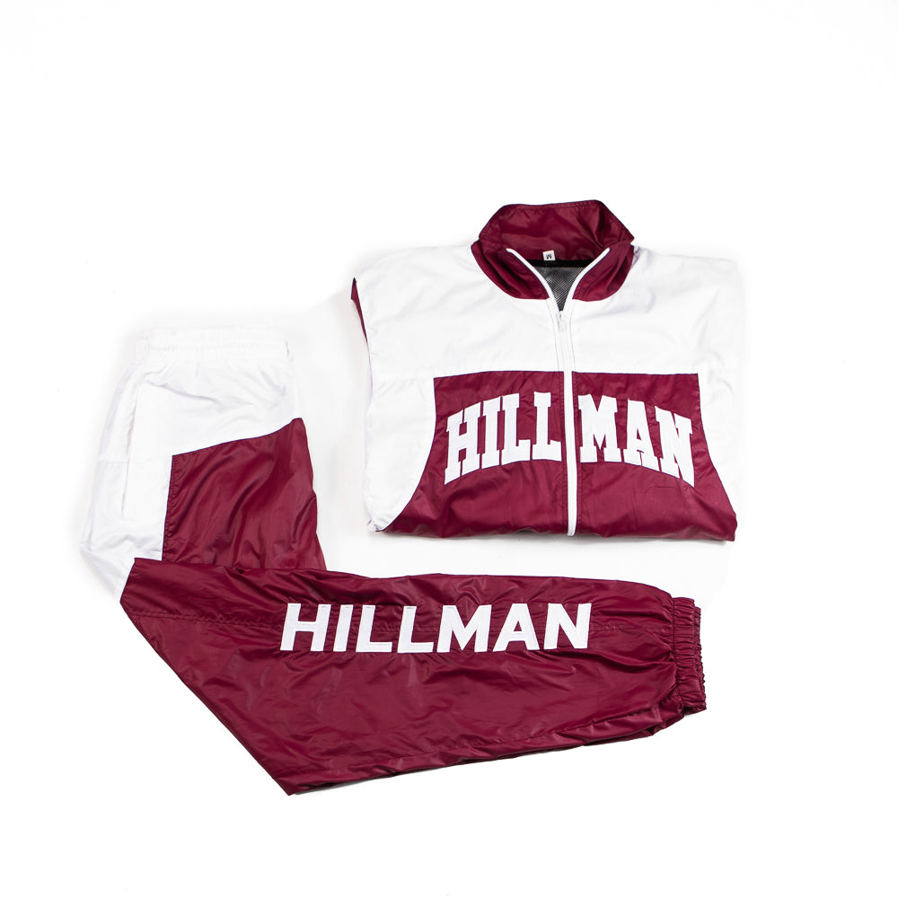 Hillman Windbreaker suit : Maroon and White
