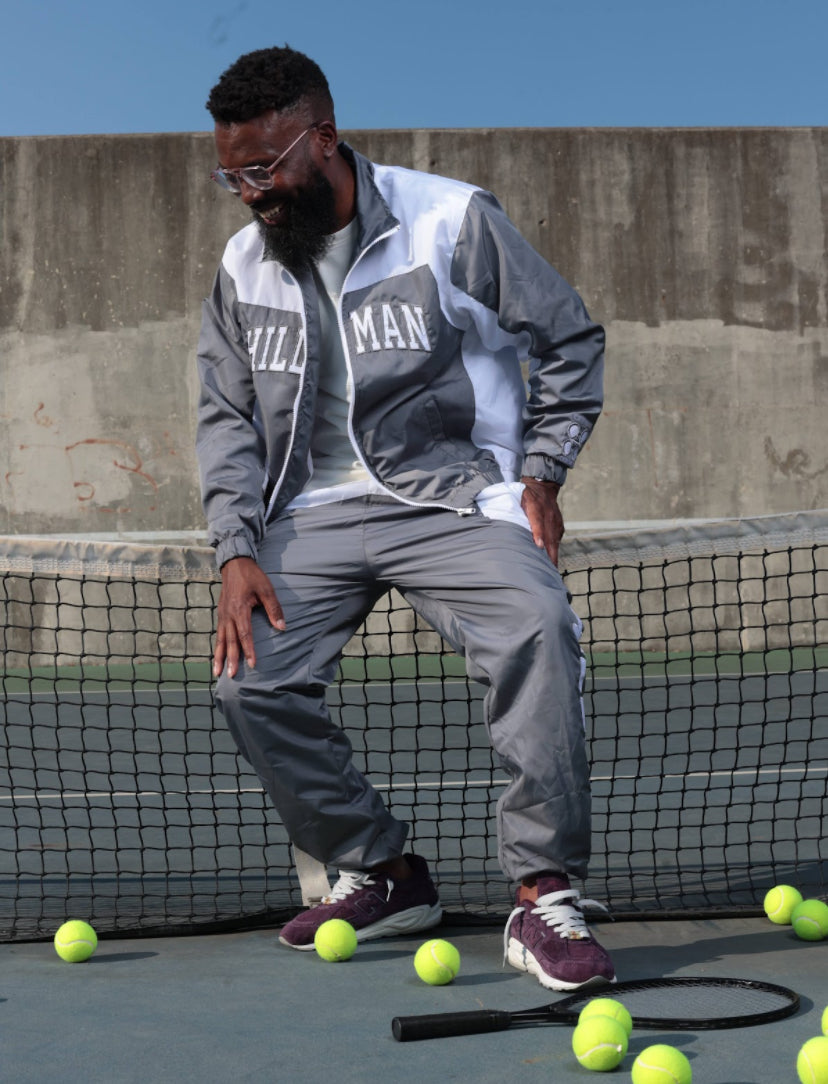 Hillman Windbreaker suit : Grey and White