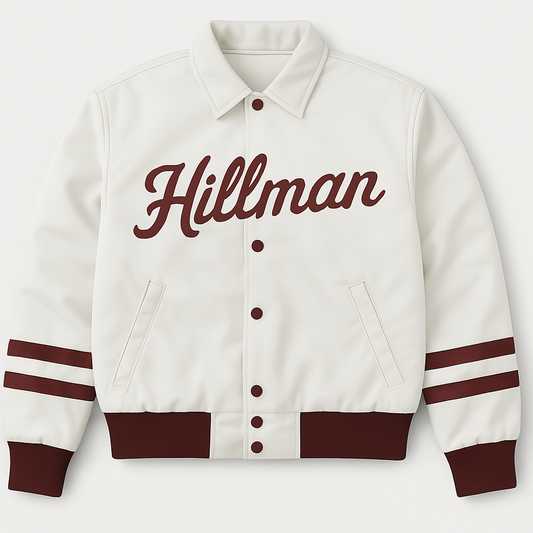 White Cropped Hillman Satin Jacket