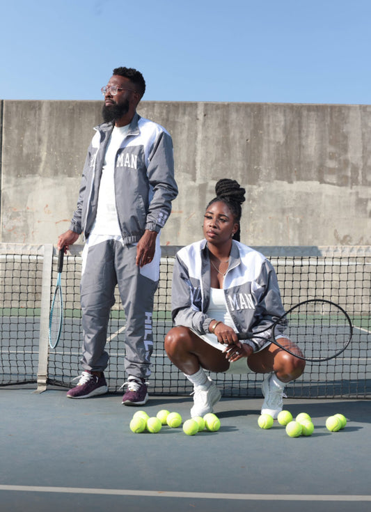 Hillman Windbreaker suit : Grey and White